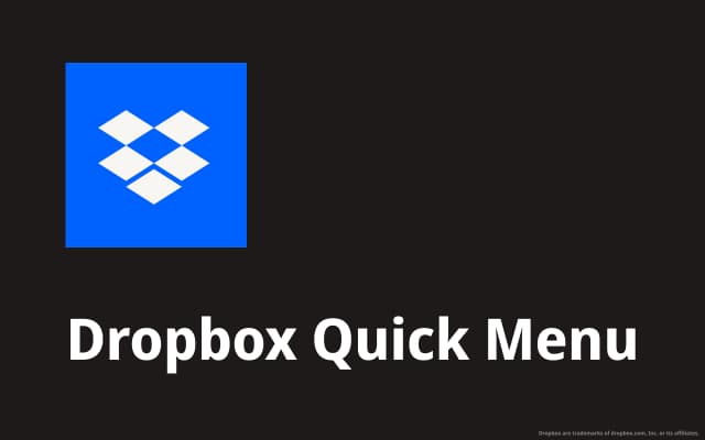 Dropbox Quick Menu Screenshot 1